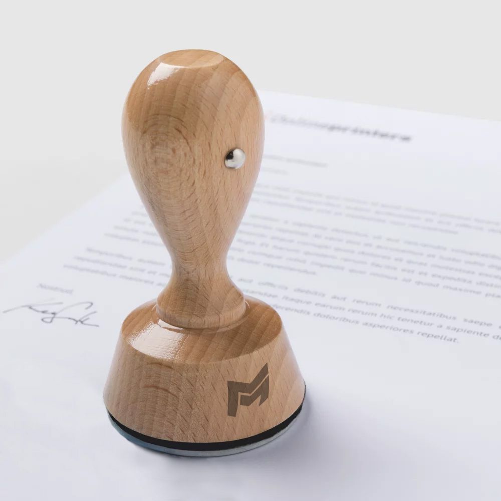 Stempel aus Holz 10x10 cm